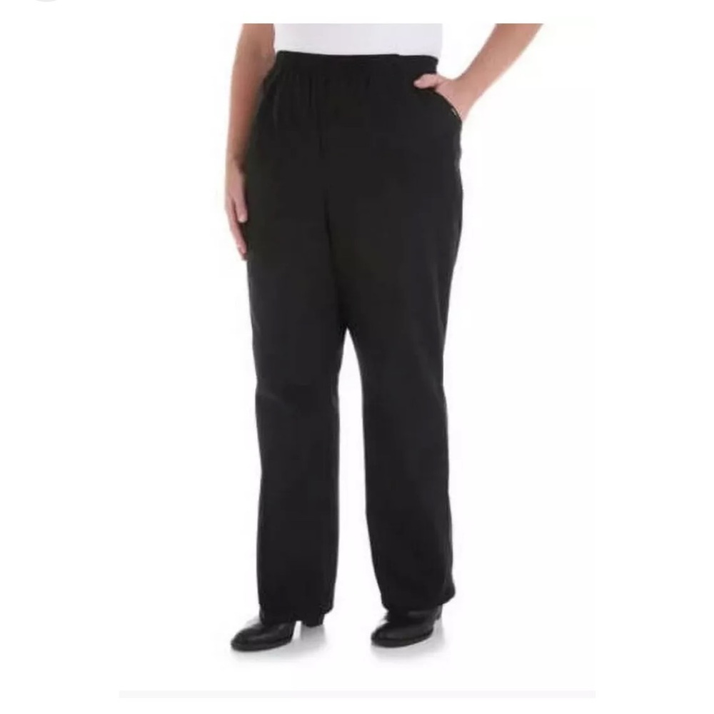 Black Chic Comfort Collection Women's Stretch Pull On Pants 18W Petite.